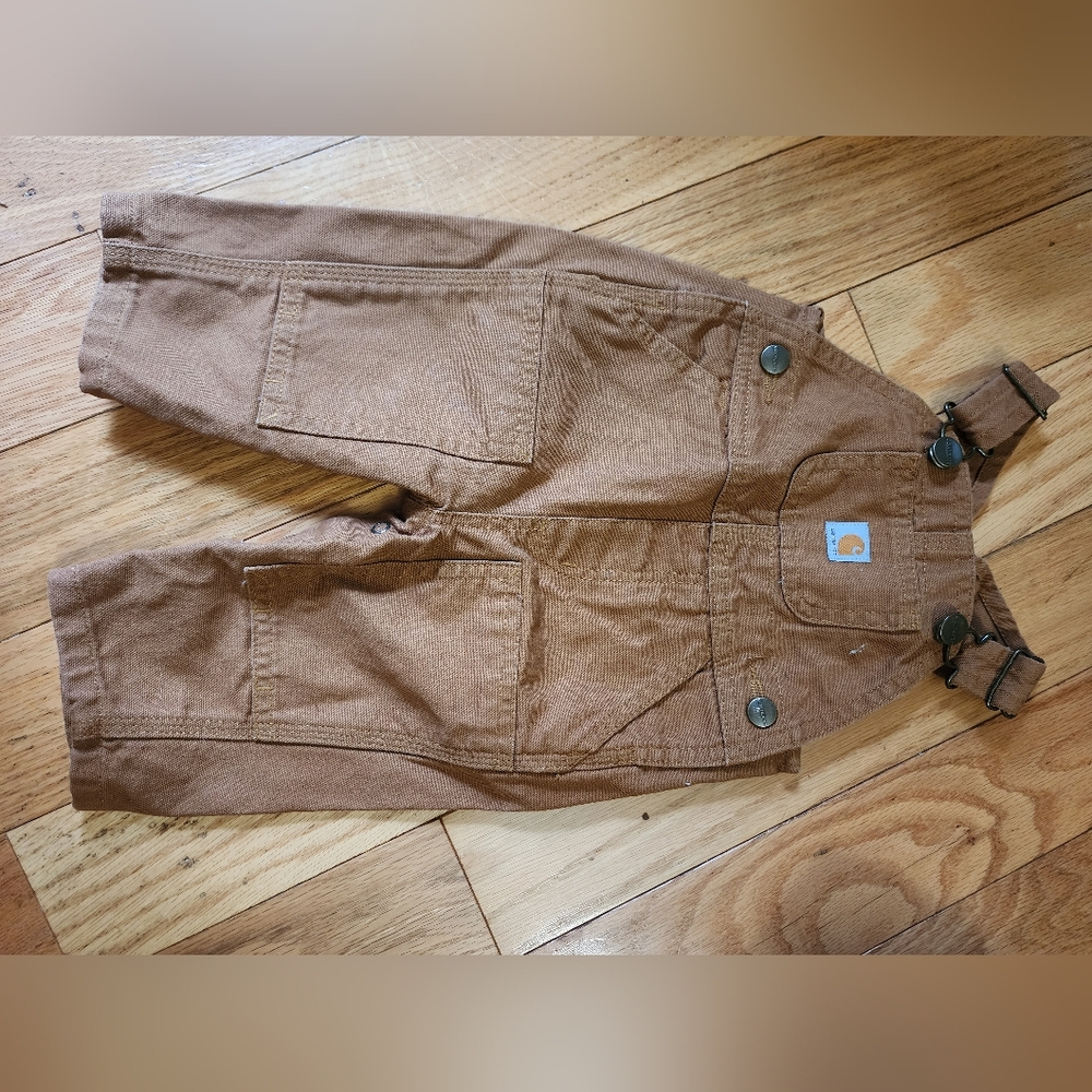 Carhartt Kids Overalls in Classic Brown